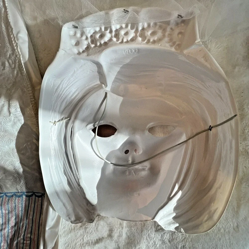 Ben‎ Cooper Barbie Bride Costume Dress & Mask 1982 Vintage Halloween